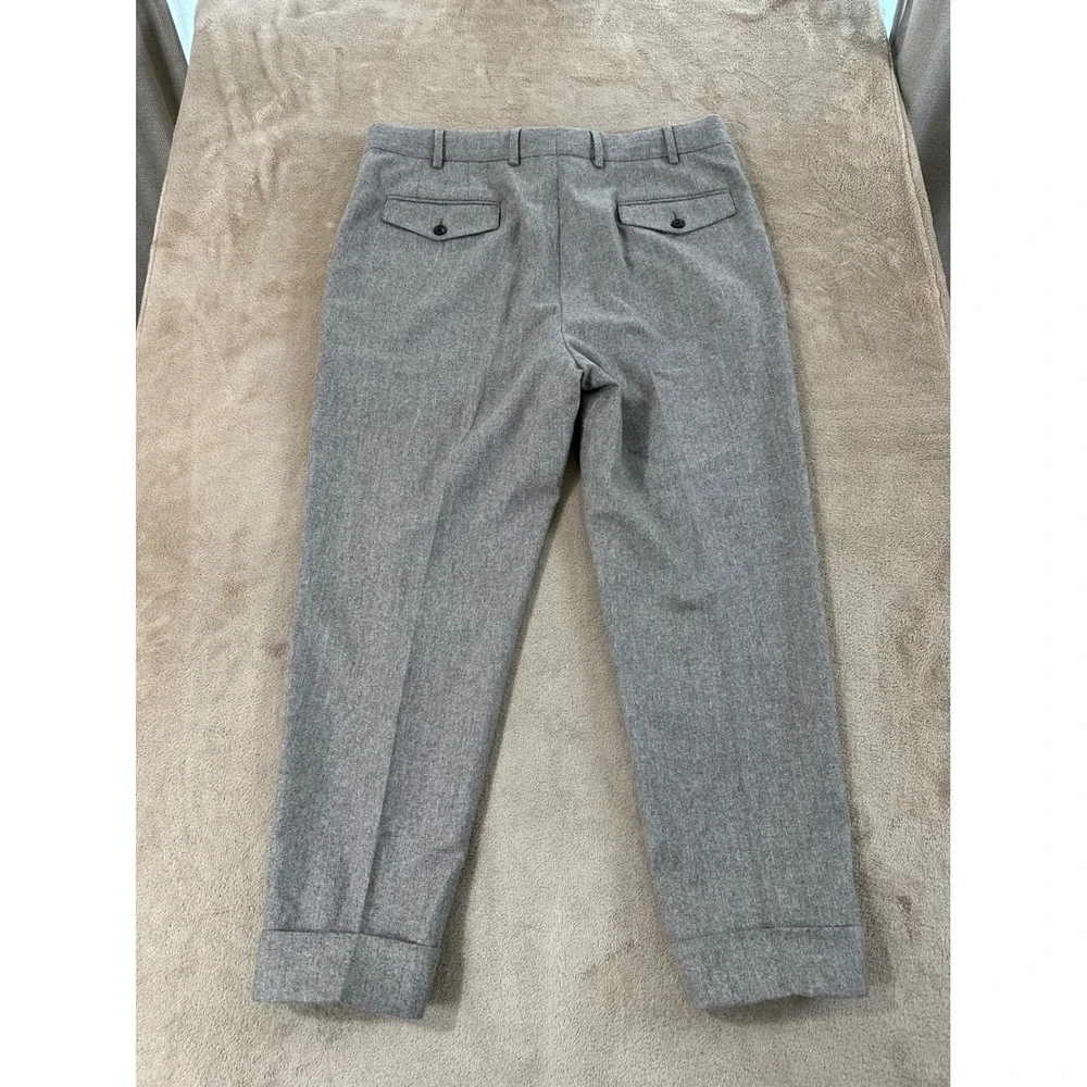 Suitsupply Pure Wool Trousers Men‎ 52 Gray Vitale Barberis Canonico Cuffed EUC